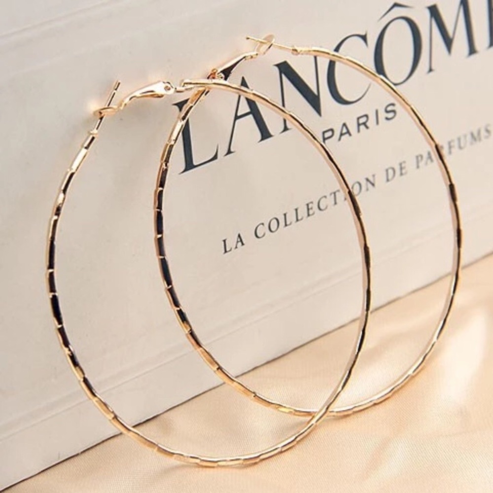 Back in Stock!!! 🆕 Faceted Gold Hoops